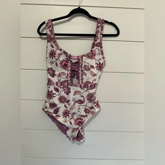 BECCA Tahiti Plunge One Piece Swimsuit M - Picture 6 of 12